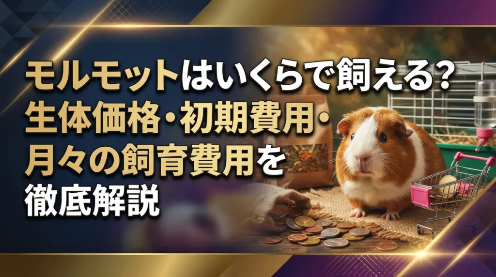 モルモットはいくらで飼える？生体価格・初期費用・月々の飼育費用を徹底解説