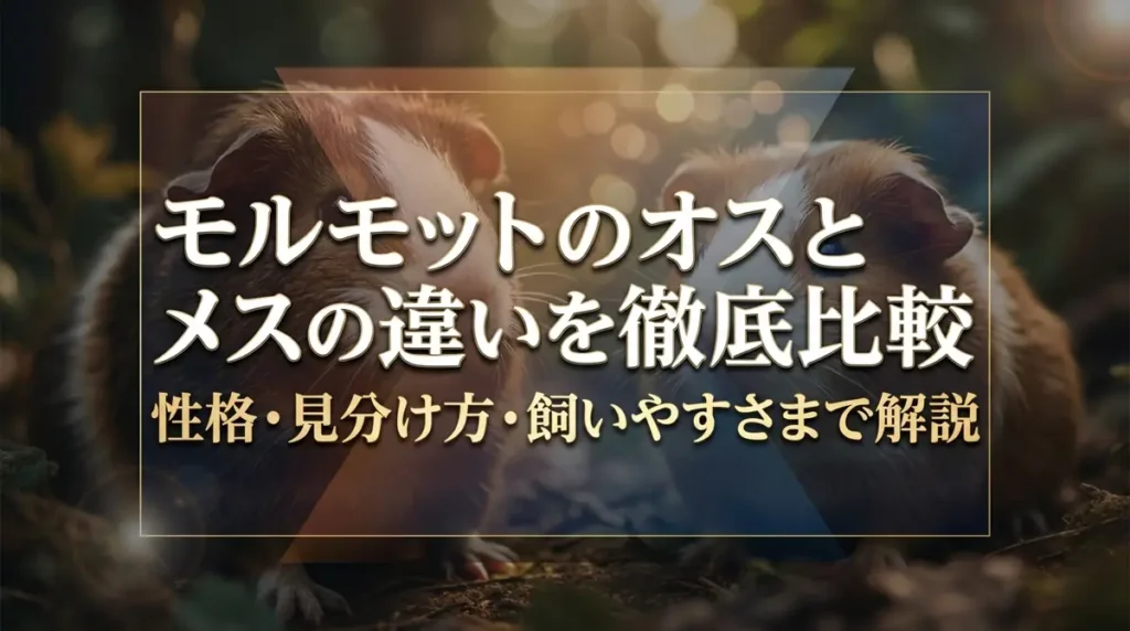 モルモットのオスとメスの違いを徹底比較｜性格・見分け方・飼いやすさまで解説