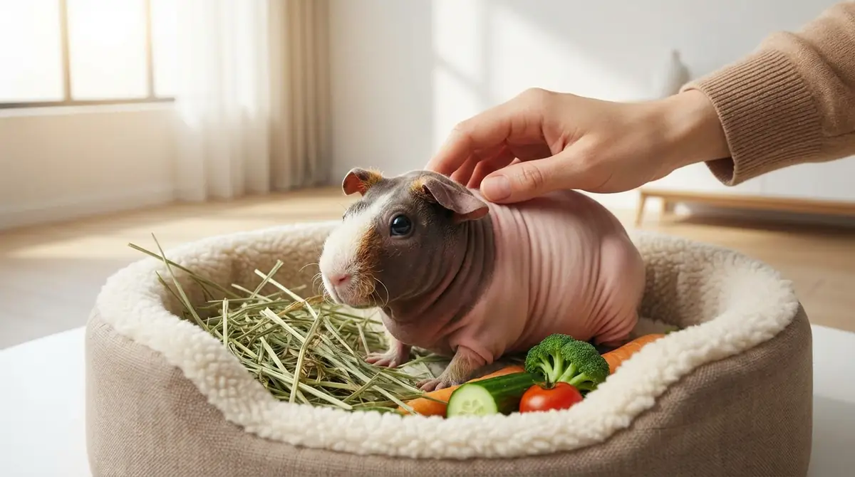 毛がないモルモットの飼い方|飼う前に知るべき5つの注意点