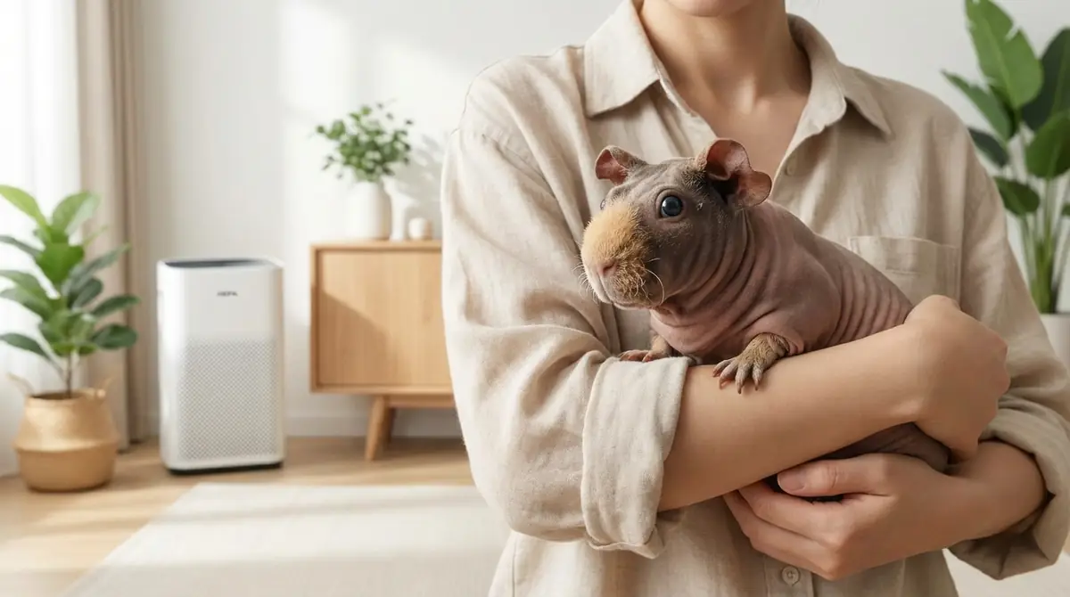 毛がないモルモットはアレルギーでも飼える?