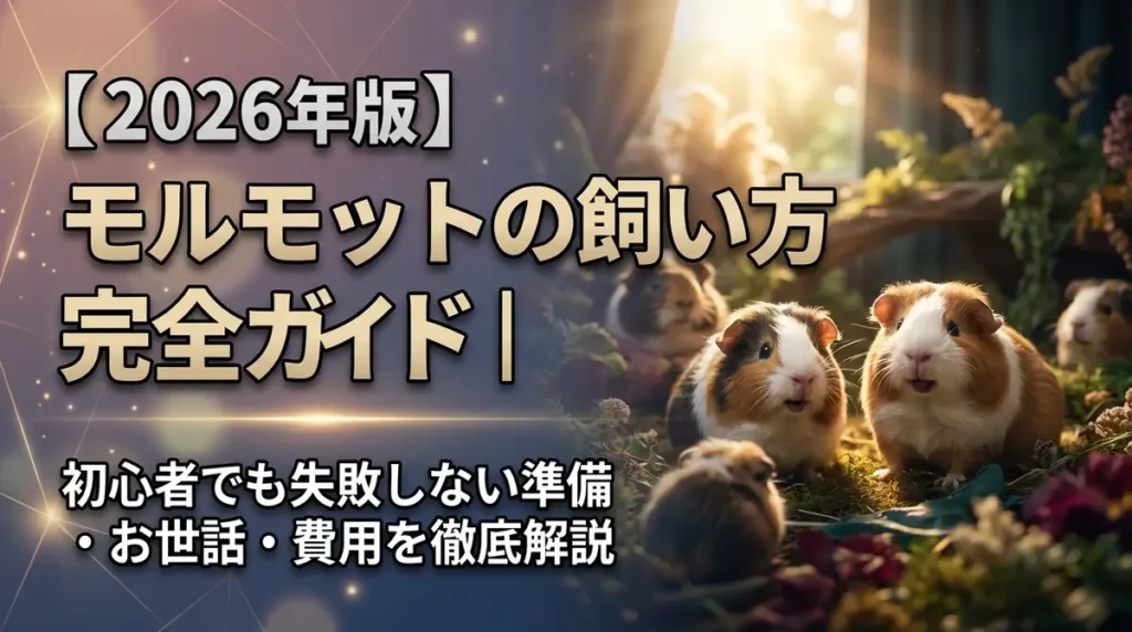 【2026年版】モルモットの飼い方完全ガイド｜初心者でも失敗しない準備・お世話・費用を徹底解説