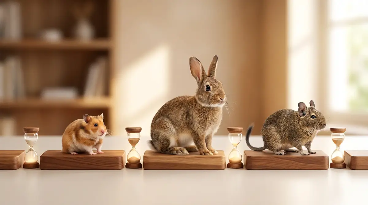 他の小動物との寿命比較【ハムスター・うさぎ・デグー】