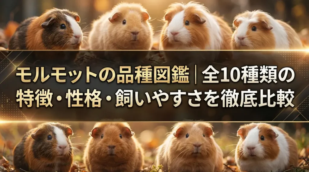 モルモットの品種図鑑｜全10種類の特徴・性格・飼いやすさを徹底比較