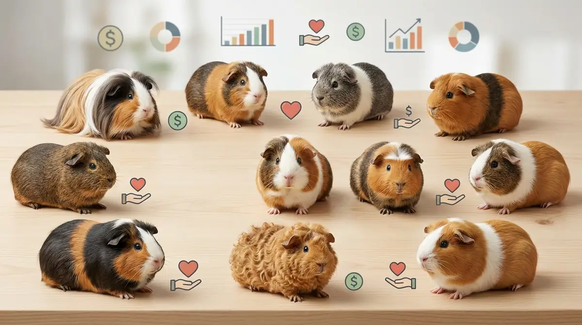 モルモット10品種の飼育難易度・価格・入手しやすさ比較表