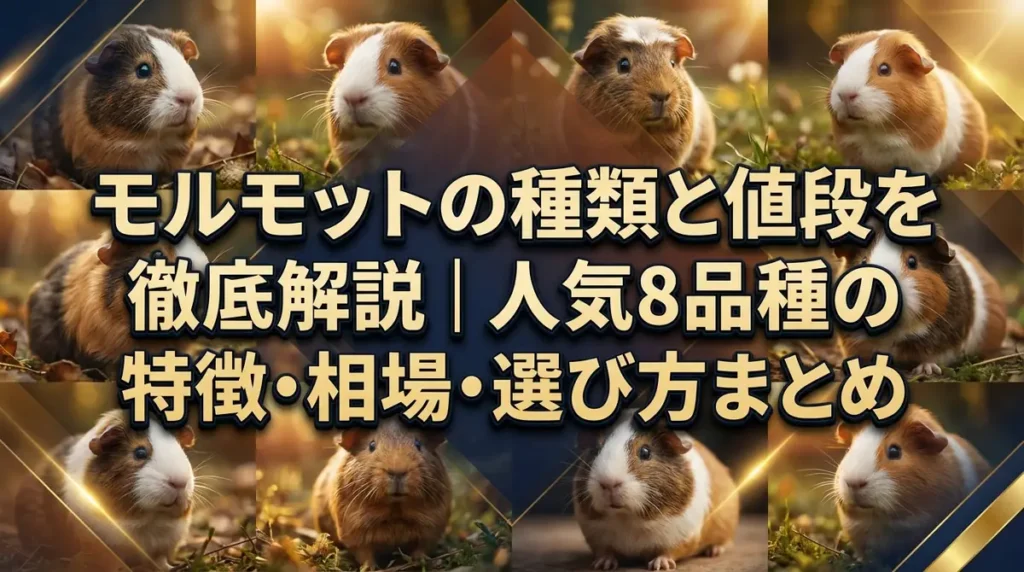 モルモットの種類と値段を徹底解説｜人気8品種の特徴・相場・選び方まとめ