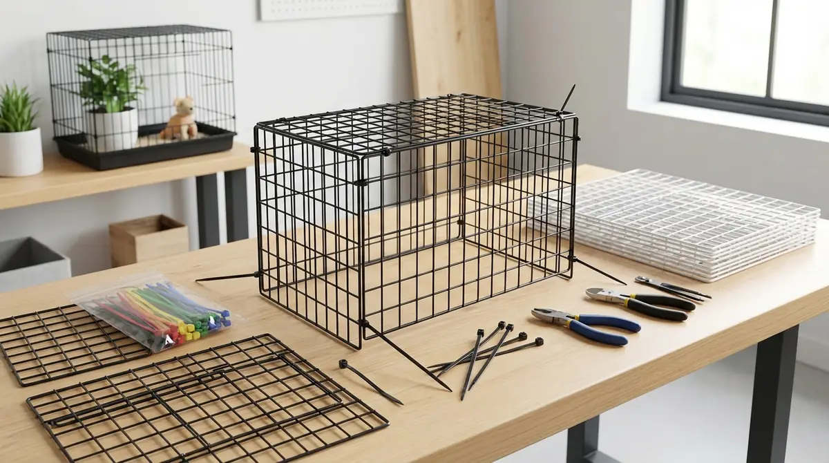 【作り方①】100均ワイヤーネットで作る基本の手作りケージ