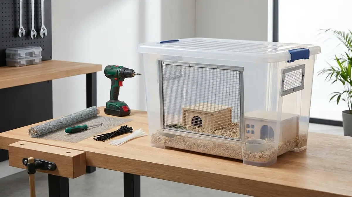 【作り方④】衣装ケース改造で作る超簡単な手作りケージ