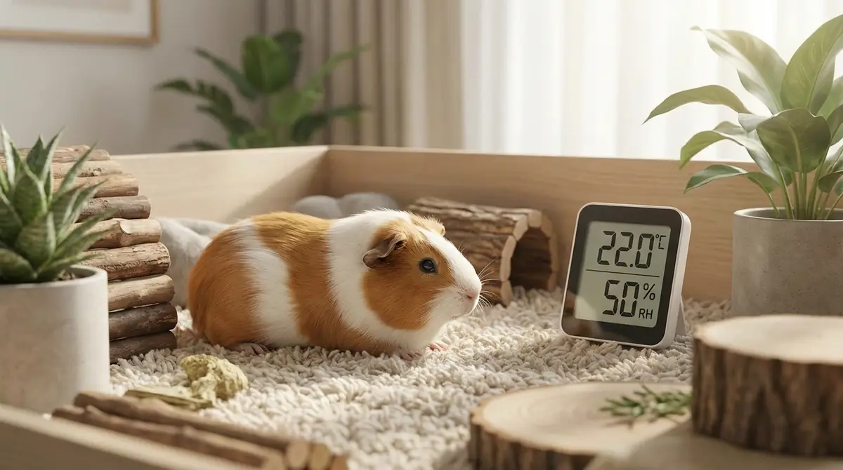 モルモットの適温は18〜26℃・湿度40〜60%が目安