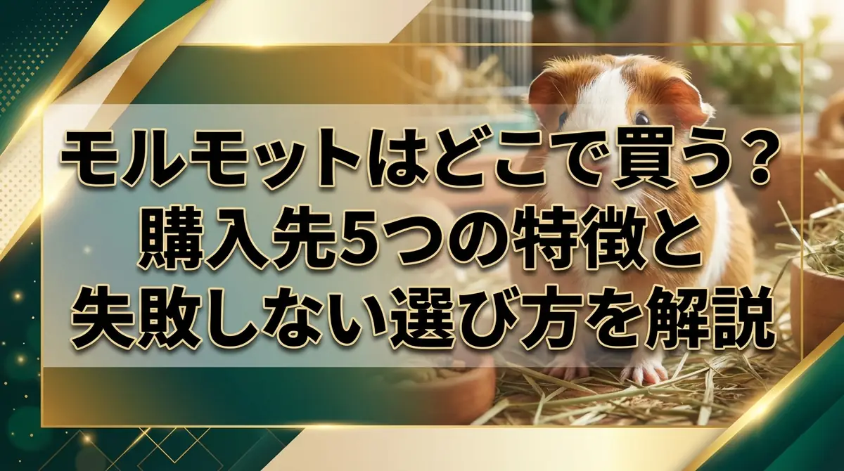 モルモットはどこで買う？購入先5つの特徴と失敗しない選び方を解説