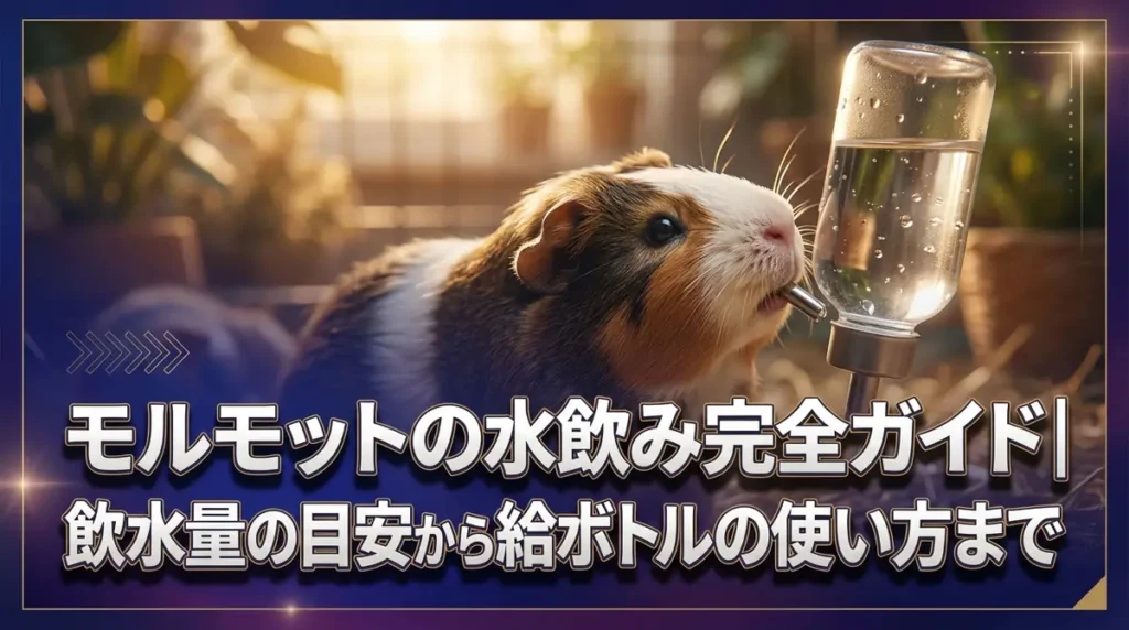 モルモットの水飲み完全ガイド｜飲水量の目安から給水ボトルの使い方まで