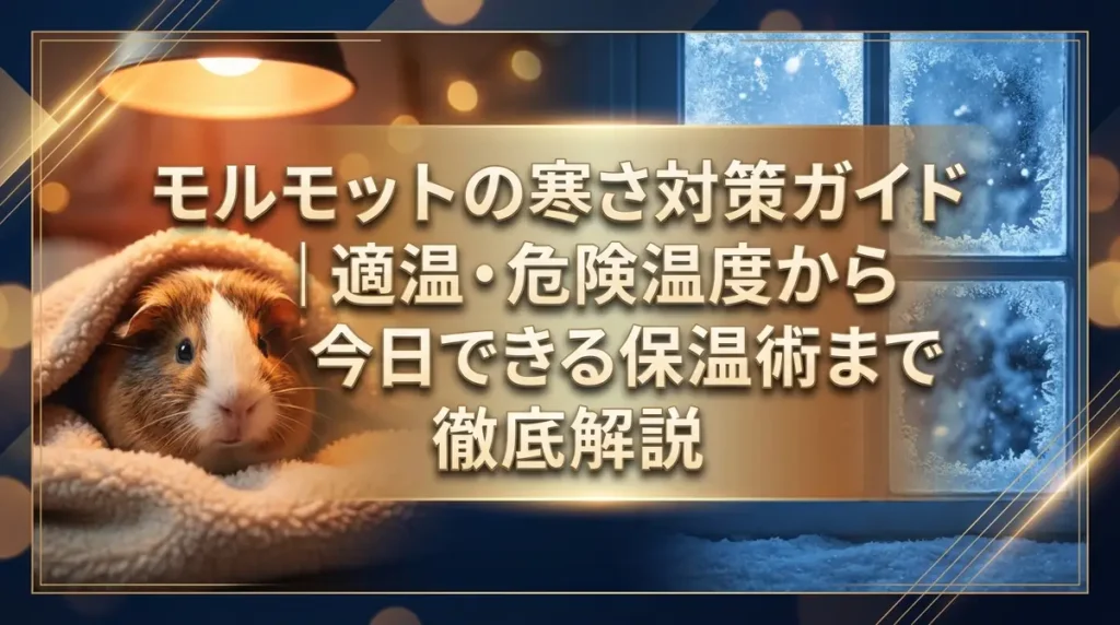 モルモットの寒さ対策ガイド｜適温・危険温度から今日できる保温術まで徹底解説