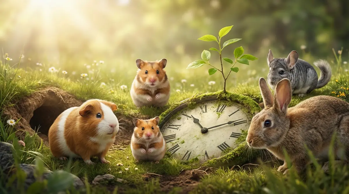 モルモットと他の小動物の寿命を比較