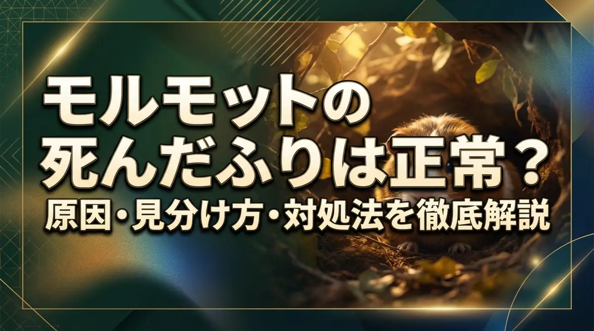 モルモットの死んだふりは正常？原因・見分け方・対処法を徹底解説