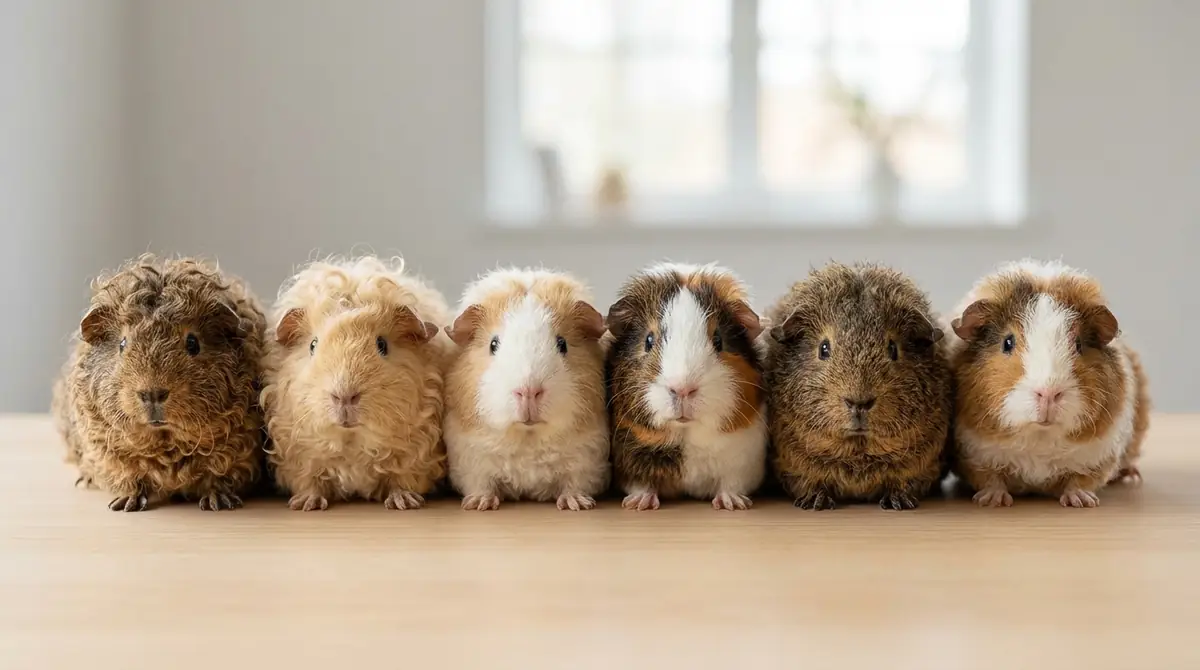 巻き毛モルモットの種類一覧|代表的な6タイプの特徴を徹底比較