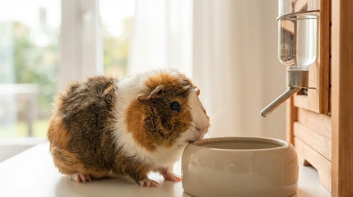 モルモットに水が必要な理由と適正な飲水量