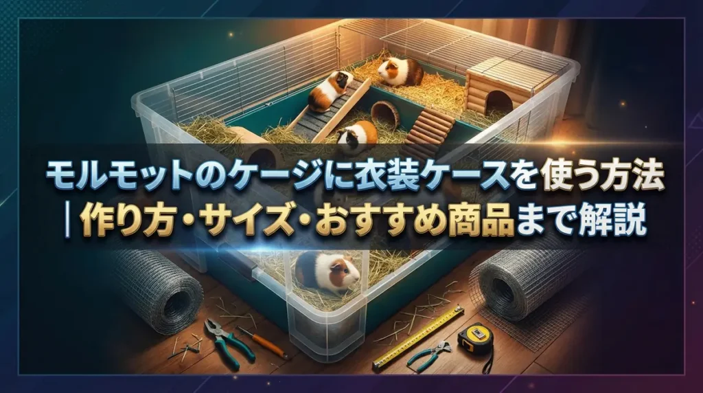 モルモットのケージに衣装ケースを使う方法｜作り方・サイズ・おすすめ商品まで解説