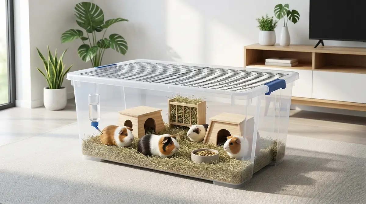 衣装ケースはモルモットのケージに使える?結論と必須条件