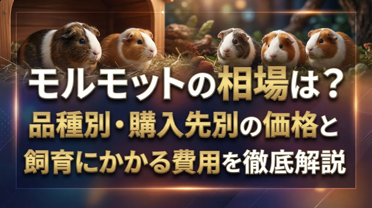 モルモットの相場は?品種別・購入先別の価格と飼育にかかる費用を徹底解説