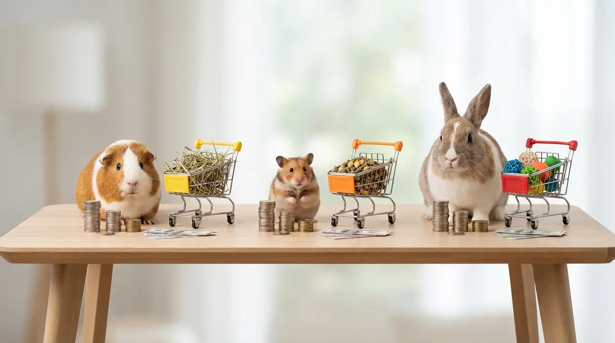 モルモットと他の小動物(ハムスター・うさぎ)の費用比較