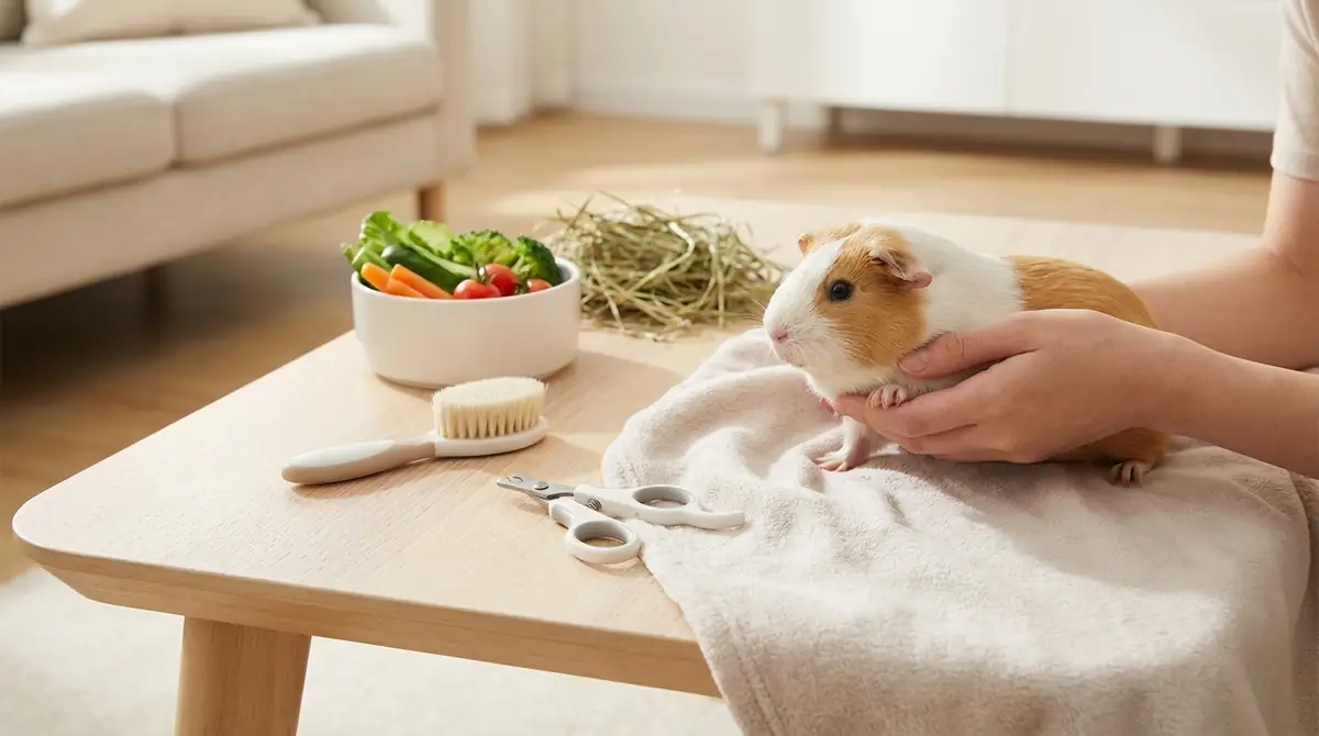 モルモットの爪切り頻度と日常のケア習慣