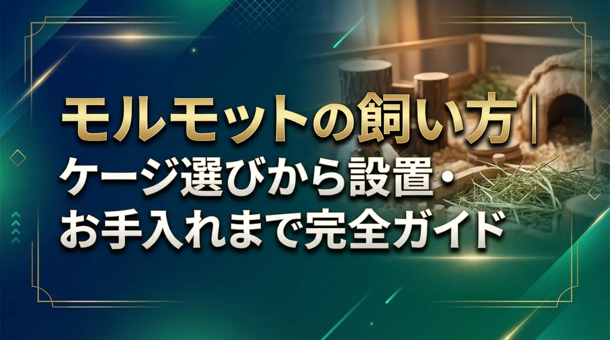 モルモットの飼い方|ケージ選びから設置・お手入れまで完全ガイド