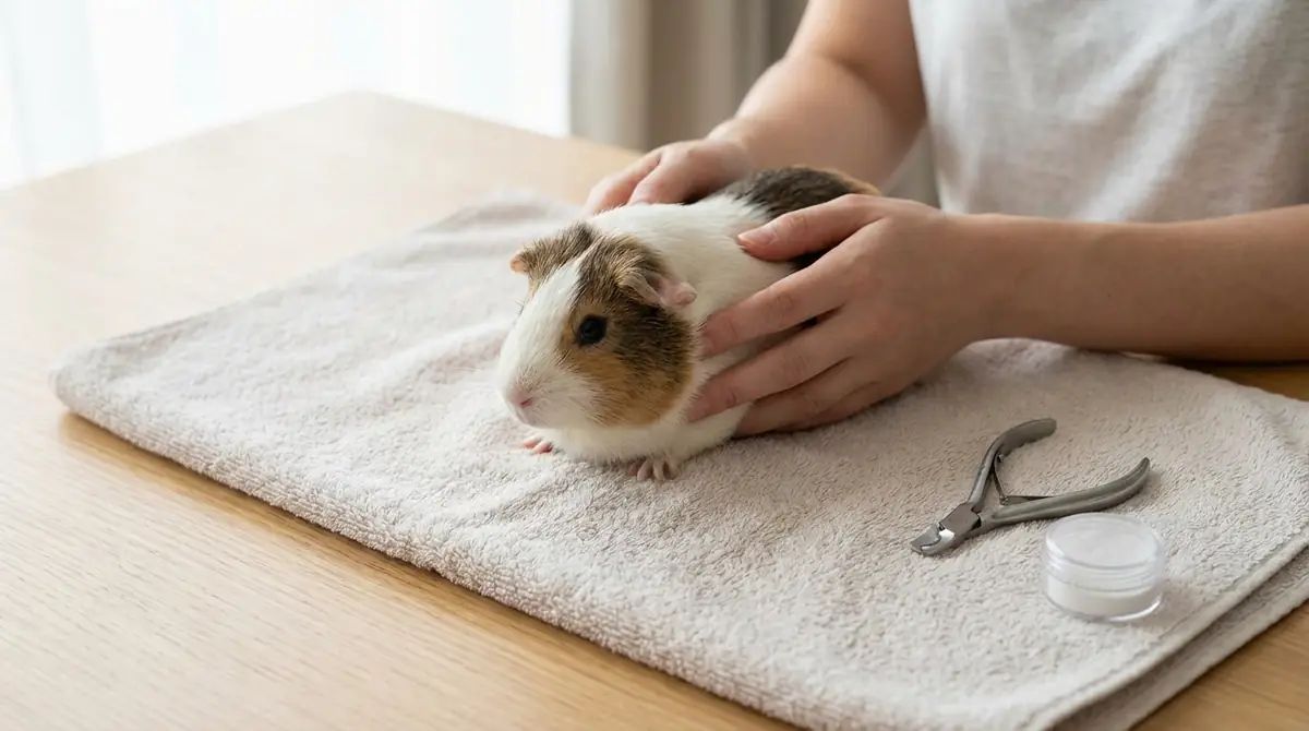 モルモットの爪切りに必要な道具と事前準備