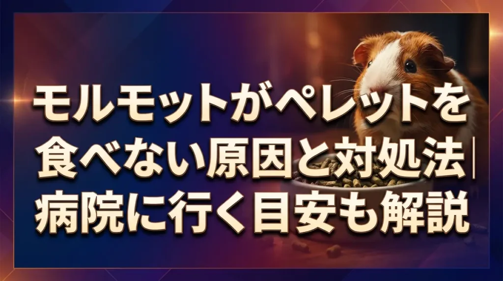 モルモットがペレットを食べない原因と対処法｜病院に行く目安も解説