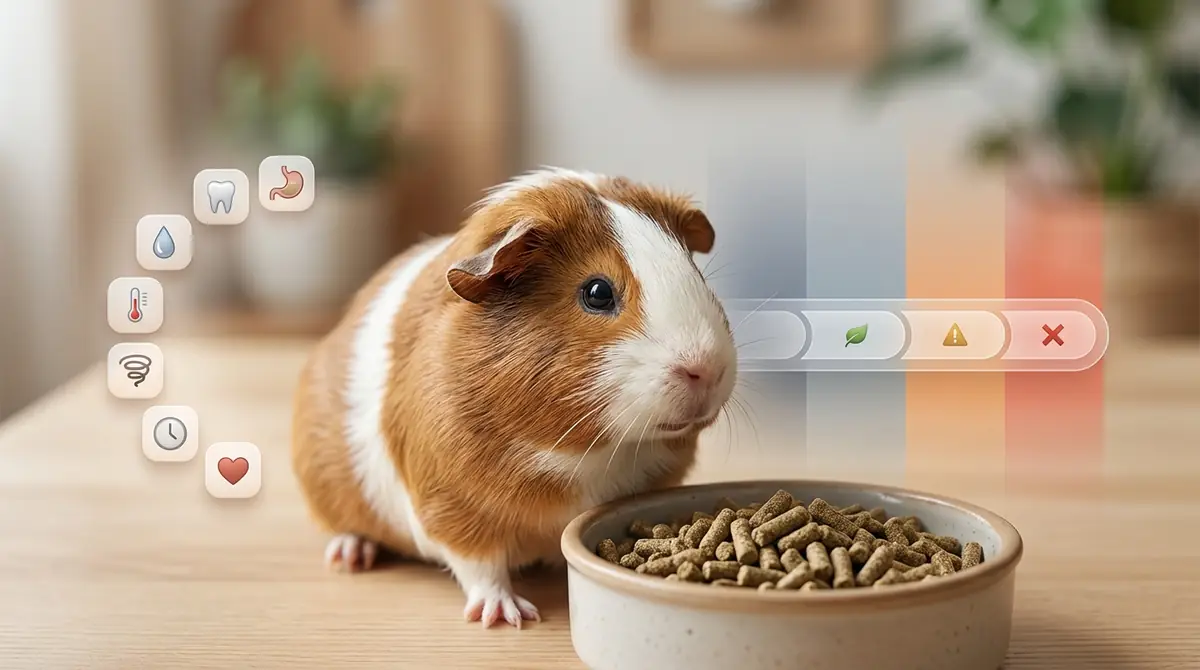 モルモットがペレットを食べない7つの原因【緊急度別】