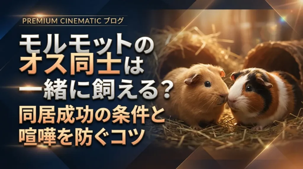 モルモットのオス同士は一緒に飼える？同居成功の条件と喧嘩を防ぐコツ