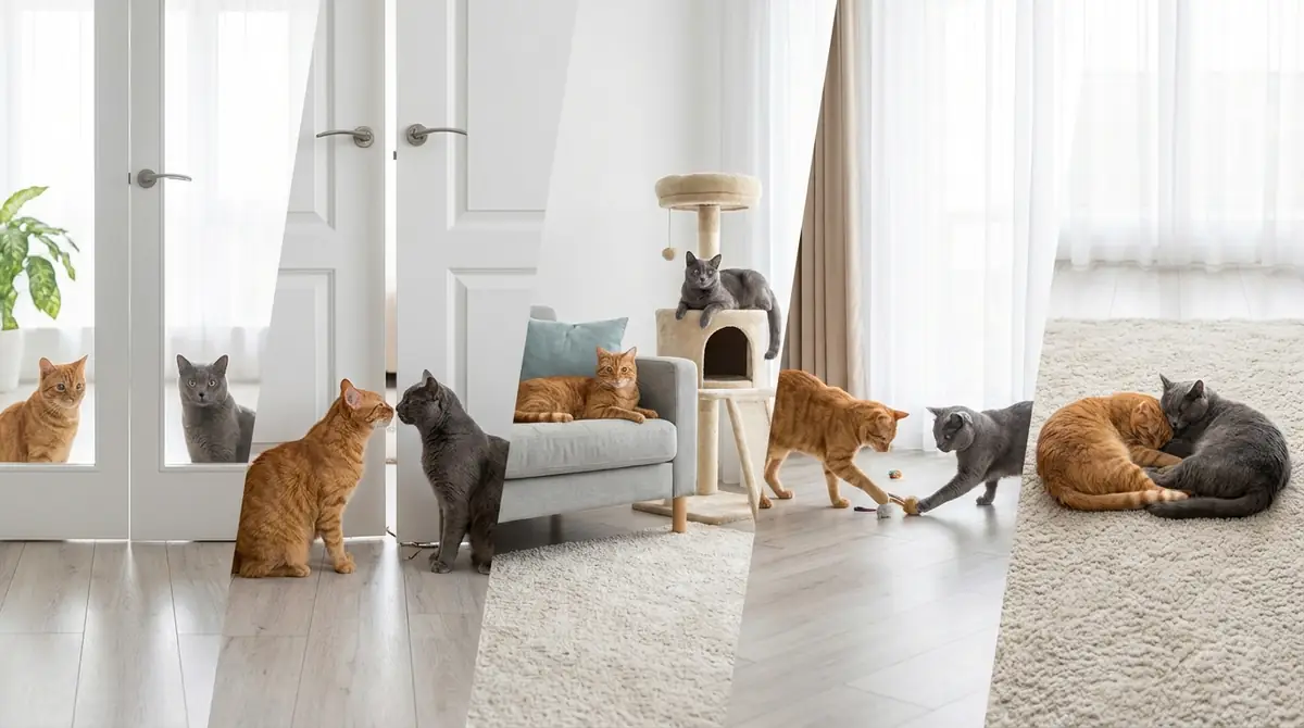 オス同士の顔合わせから同居までの手順【5ステップ】