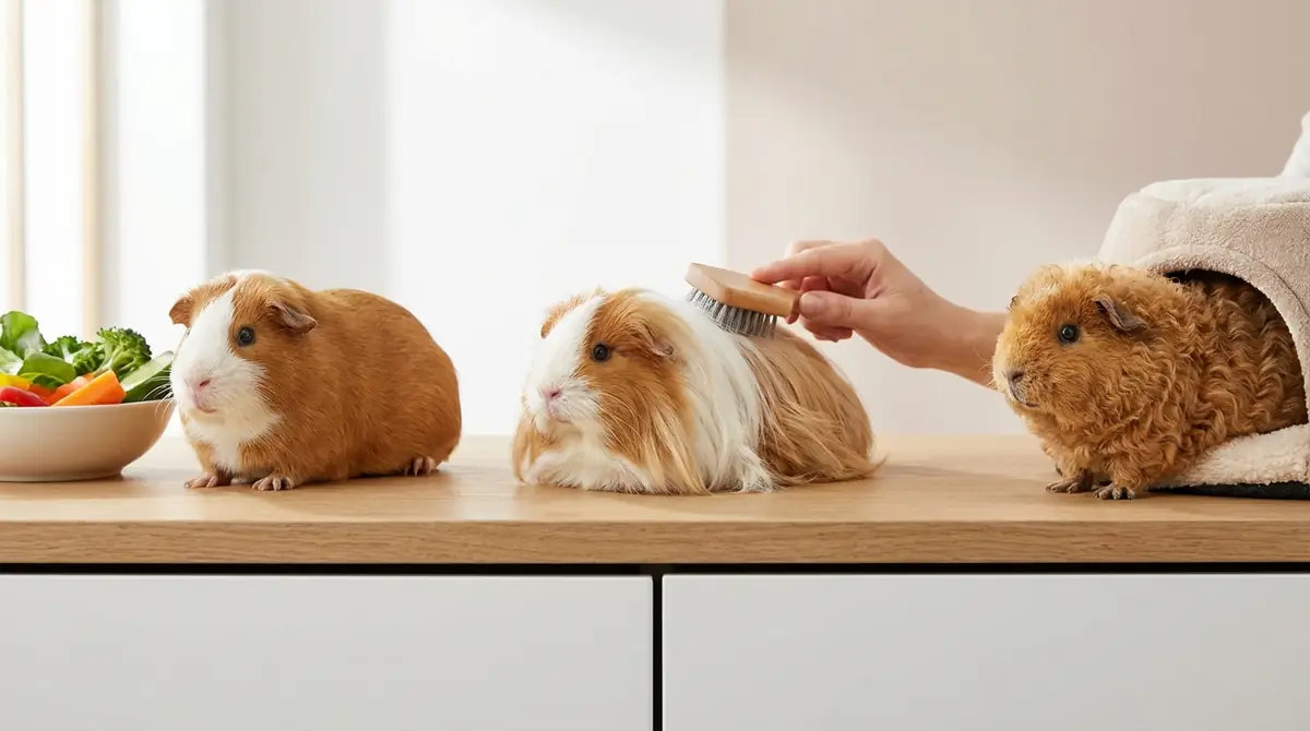 モルモットの種類別|飼いやすさ・性格・お手入れ難易度を比較