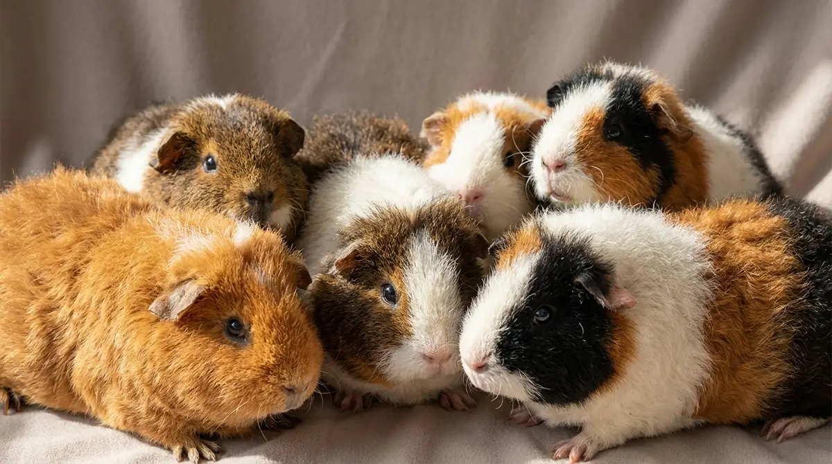 テディモルモットの見た目の特徴【被毛・カラー】