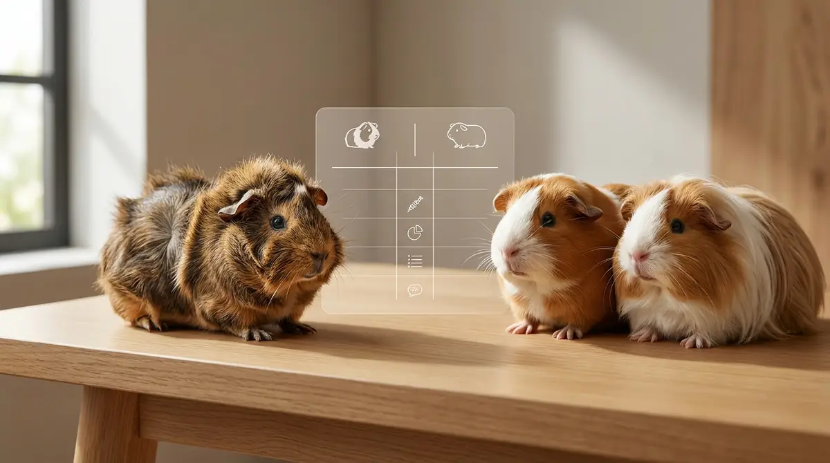 アビシニアンモルモットと他品種の違い【比較表付き】