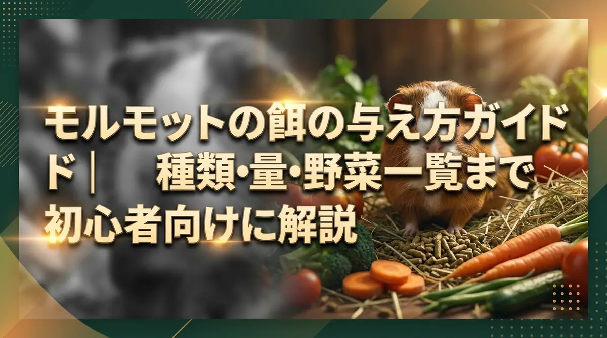 モルモットの餌の与え方ガイド｜種類・量・野菜一覧まで初心者向けに解説