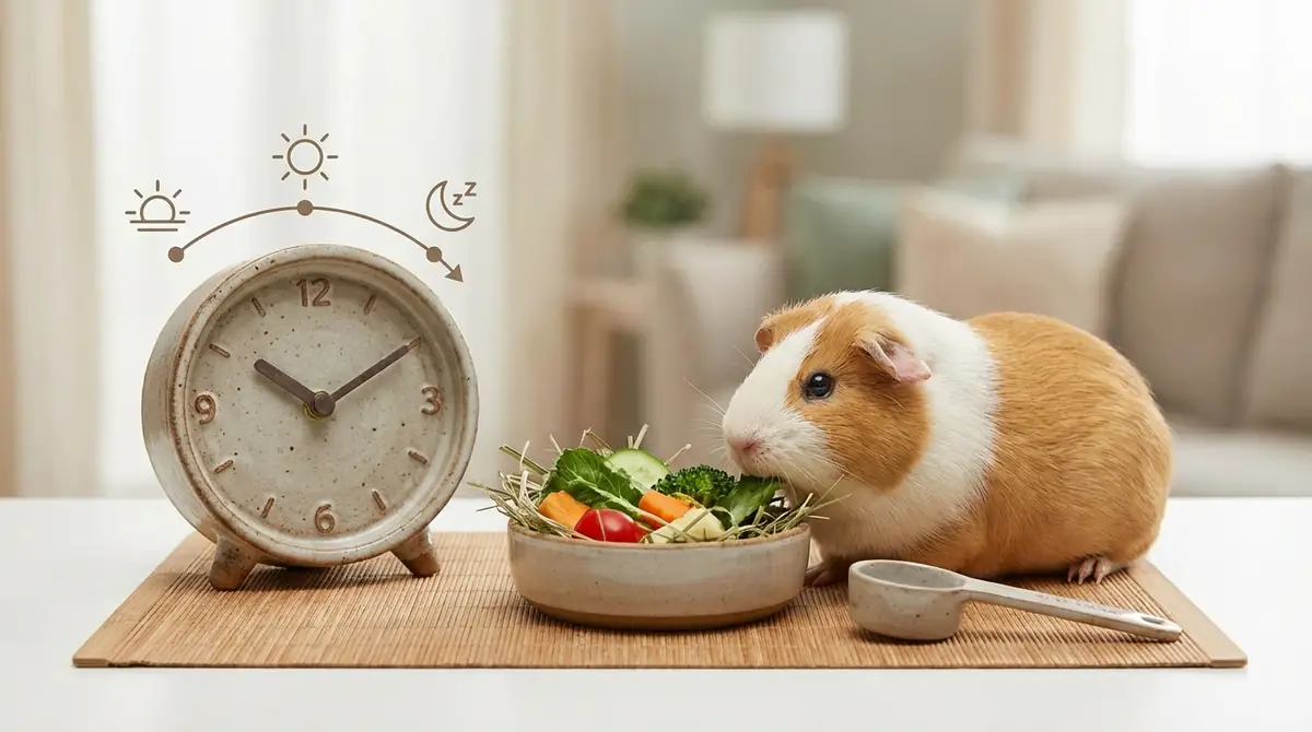 モルモットの餌の量と1日のスケジュール