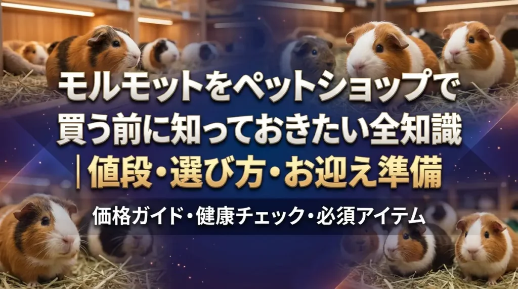 モルモットをペットショップで買う前に知っておきたい全知識｜値段・選び方・お迎え準備