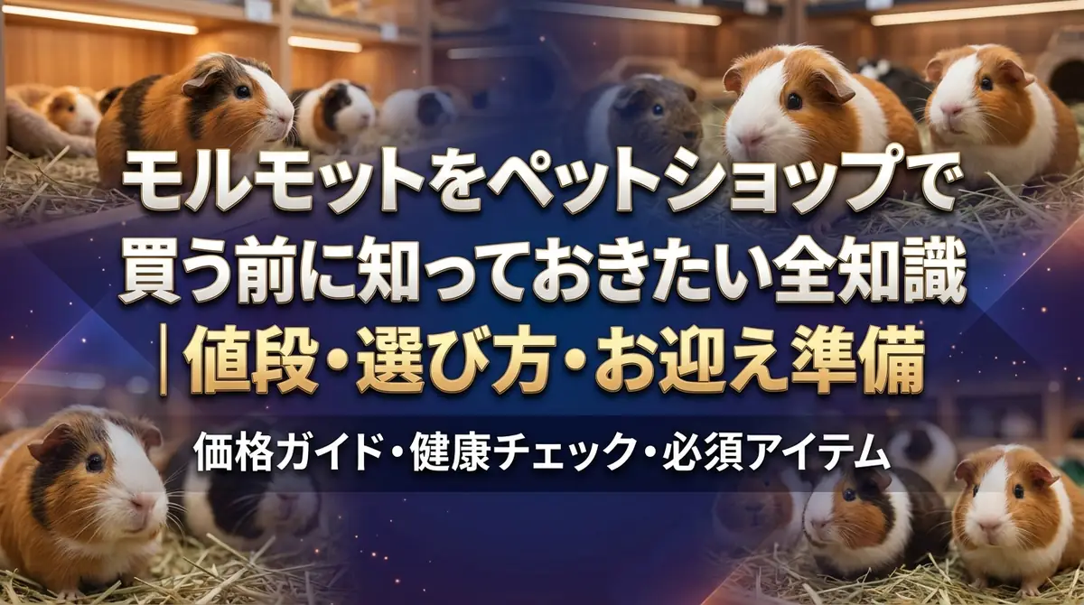 モルモットをペットショップで買う前に知っておきたい全知識|値段・選び方・お迎え準備