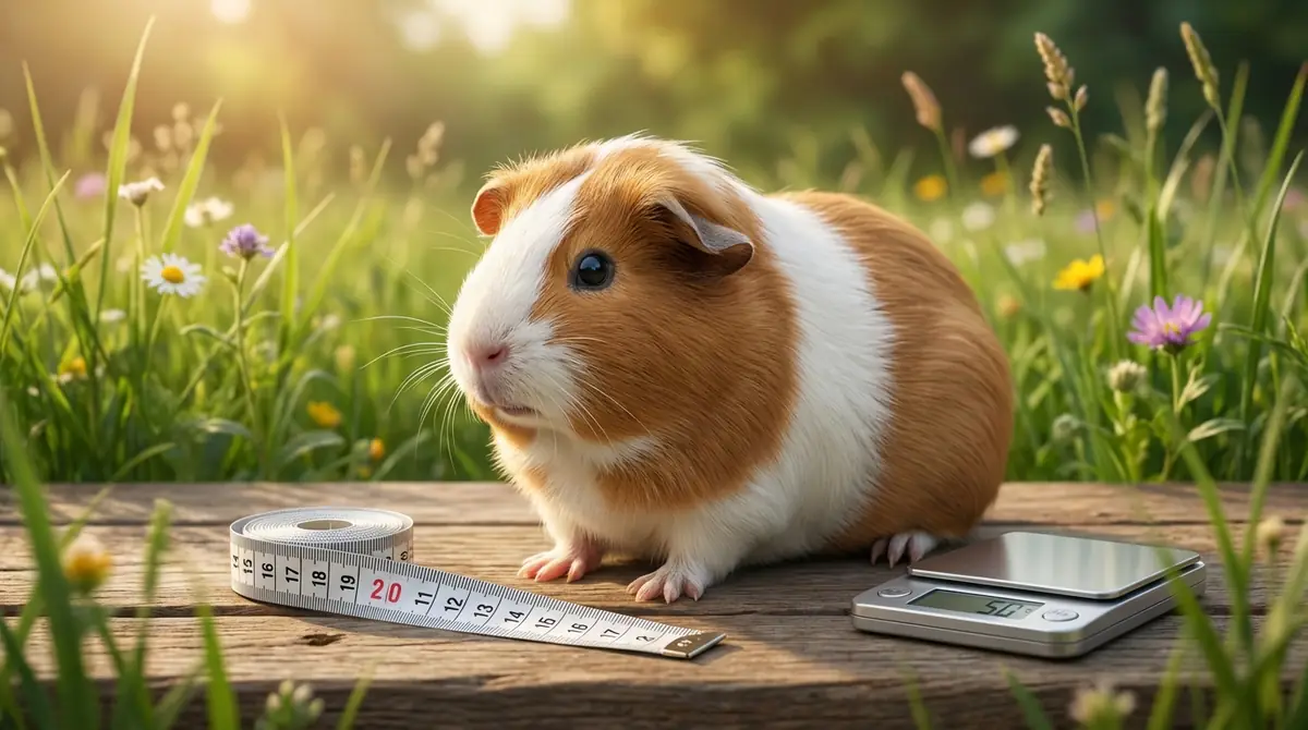 モルモットの大きさは体長20〜30cm・体重700g〜1.2kgが目安