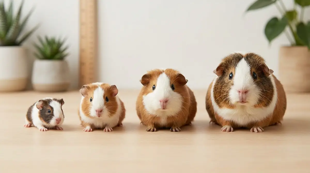 月齢別に見るモルモットの成長過程と大きさの変化