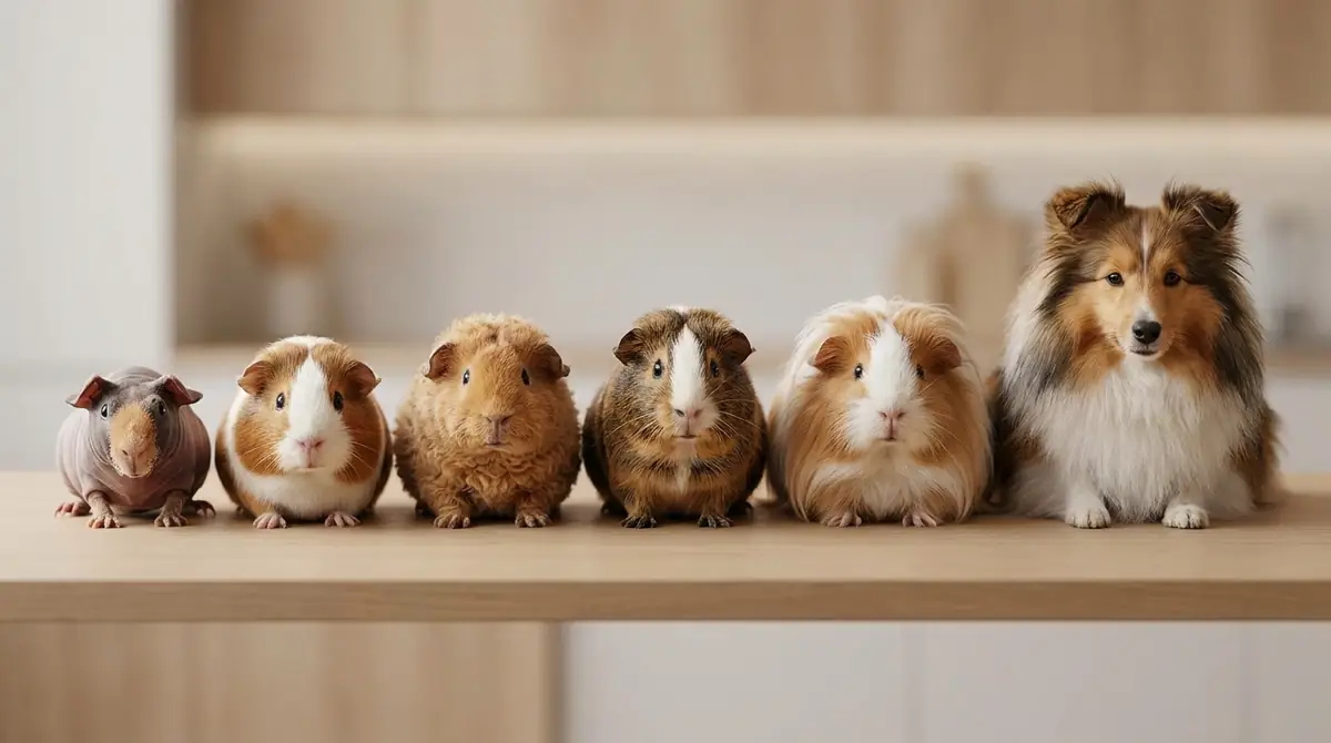 品種によるモルモットの大きさの違い｜主要6品種を比較