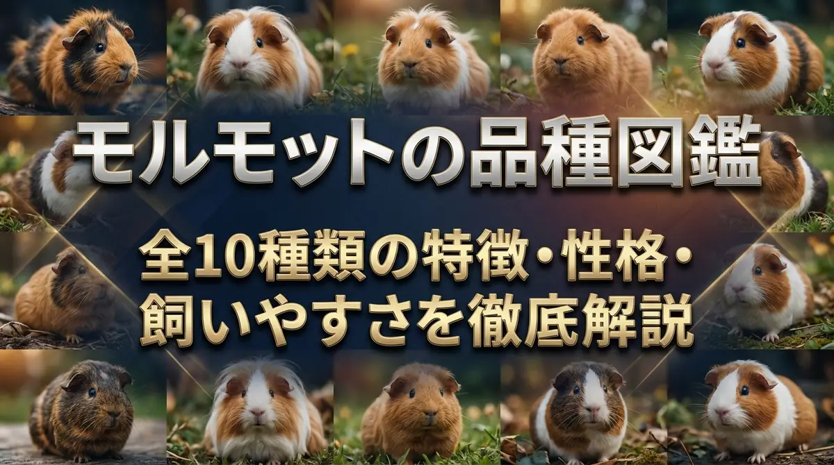 モルモットの品種図鑑|全10種類の特徴・性格・飼いやすさを徹底解説