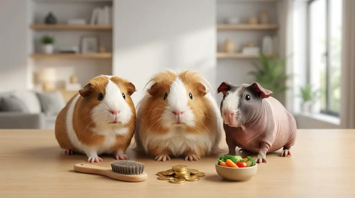 【比較表】モルモット品種別の飼いやすさ・お手入れ難易度・価格相場