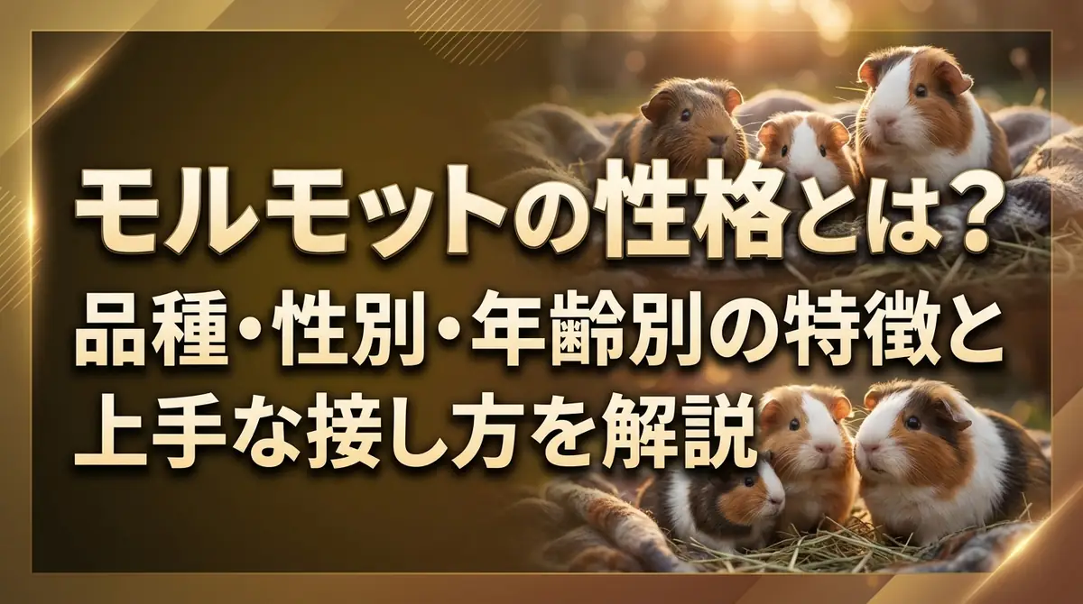 モルモットの性格とは?品種・性別・年齢別の特徴と上手な接し方を解説