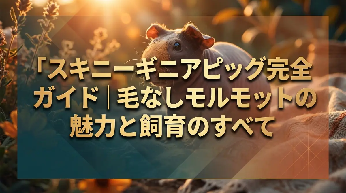 スキニーギニアピッグ完全ガイド|毛なしモルモットの魅力と飼育のすべて