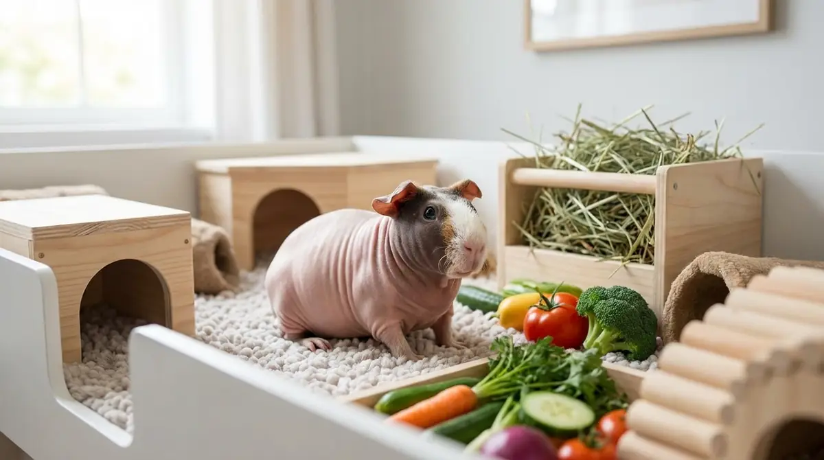 スキニーギニアピッグの飼い方|飼育環境の整え方
