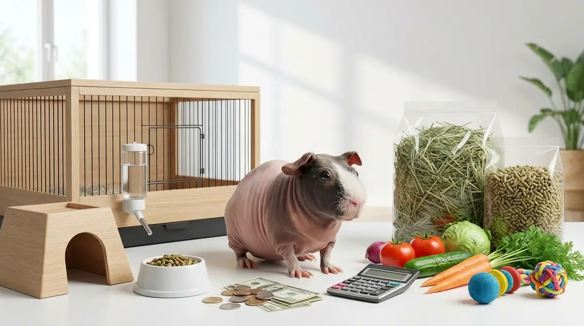 スキニーギニアピッグの飼育費用|初期費用・月間コスト