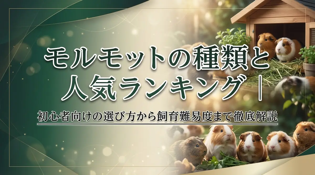モルモットの種類と人気ランキング|初心者向けの選び方から飼育難易度まで徹底解説