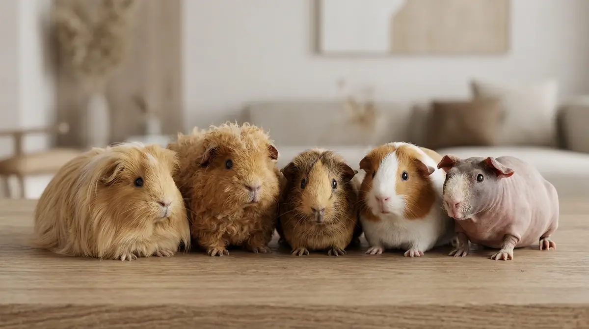 モルモットの種類一覧|毛質で分かる10品種の特徴