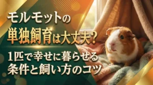 モルモットの単独飼育は大丈夫？1匹で幸せに暮らせる条件と飼い方のコツ