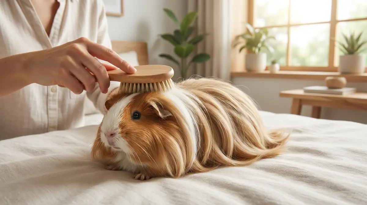ロン毛モルモットのお手入れ方法｜毎日5分で美しい毛並みをキープ